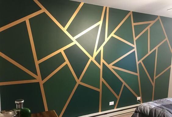 8 Geometric Wall Designs For living room