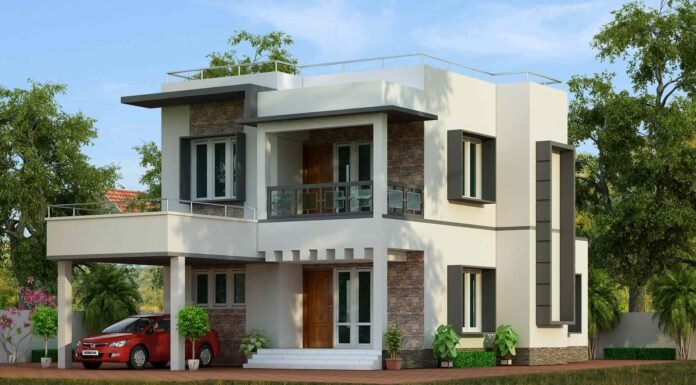 Indian Simple House Colour Combination Outside