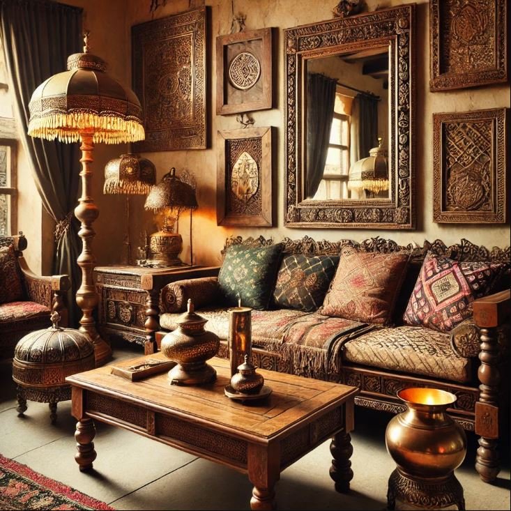 Brass and copper decor items for traditional Indian interiors
