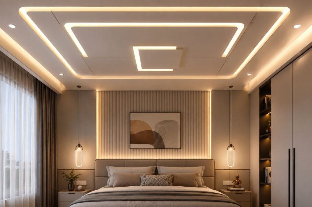 LED Panel Design for Small Bedroom